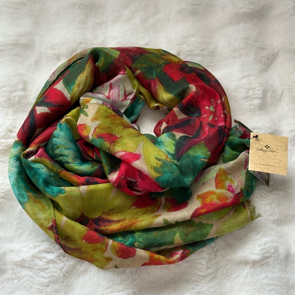 Patricia Nash Warercolor Floral Viscose Skarf In All The Warm Shades Of Autumn 🍁